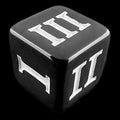 Impact Opaque Black & White Roman Numeral D3 Dice