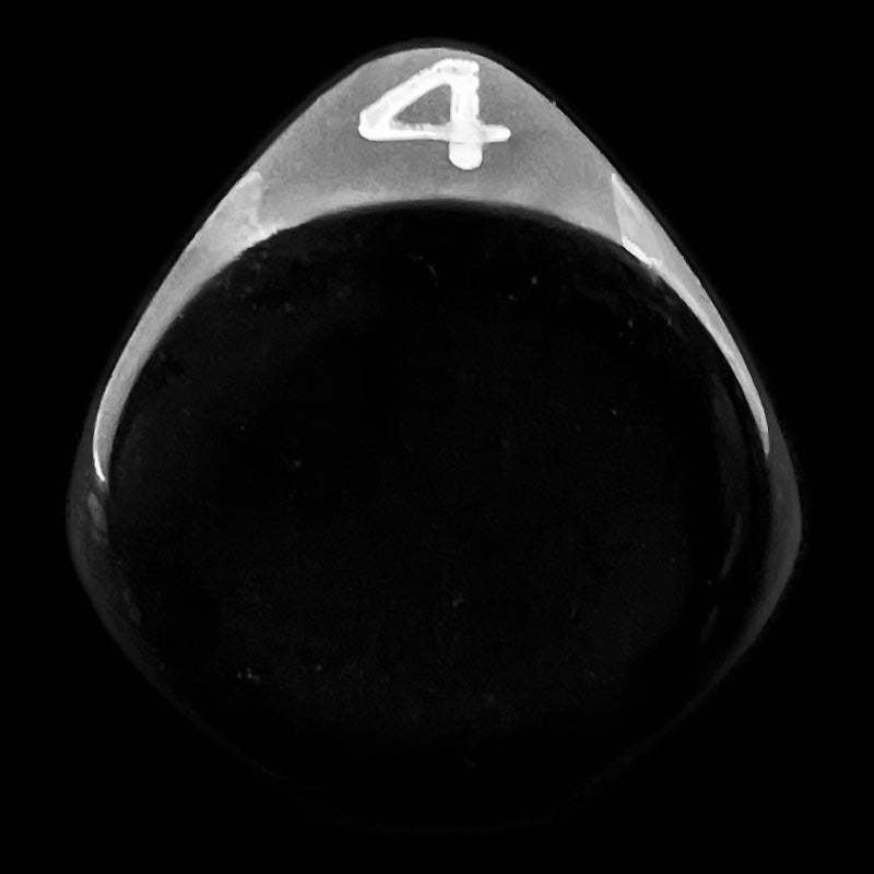 Impact Opaque Black & White Top Read D4 Dice