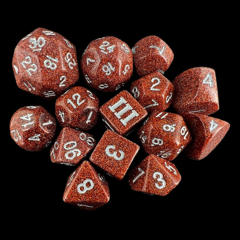 Impact Unleashed Arcana Fool's Gold Dungeon Crawl Classics DCC 14 Dice Set