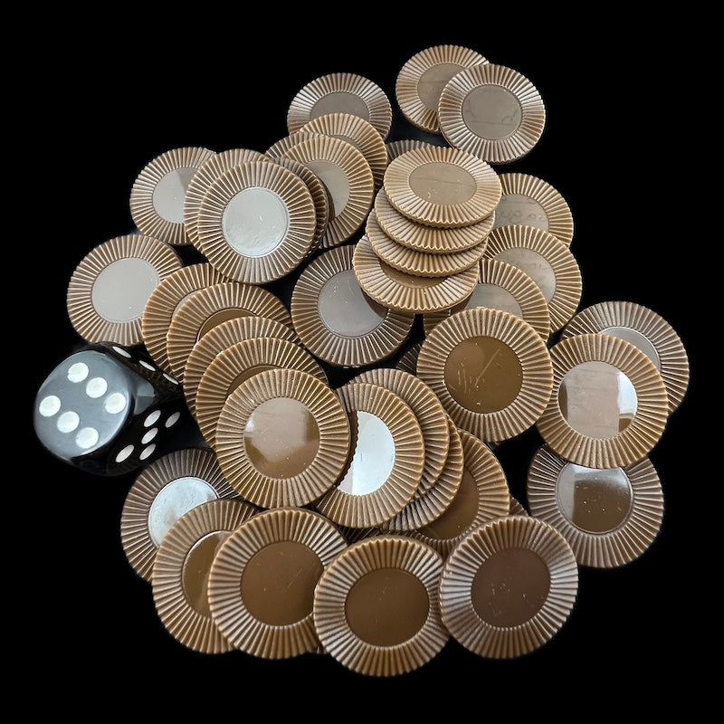 Koplow Casino Stacking Poker Chips Brown x 50