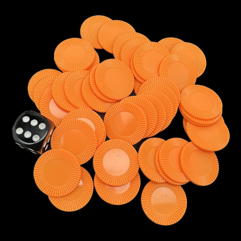 Koplow Casino Stacking Poker Chips Orange x 50