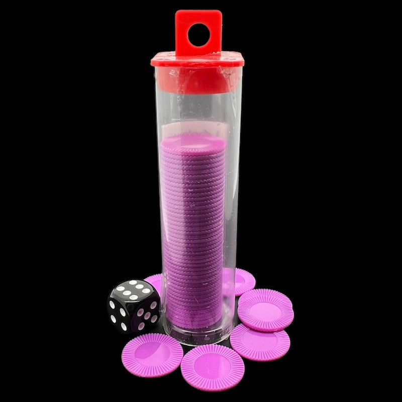Koplow Casino Stacking Poker Chips Purple x 50