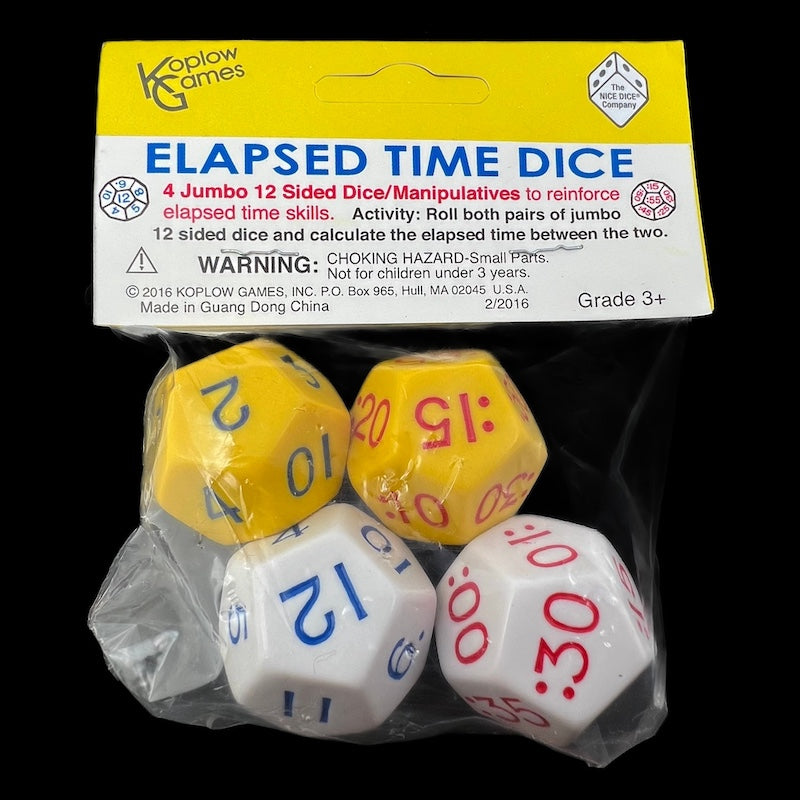 Koplow Elapsed Time JUMBO 28mm 4 x D12 Dice Set