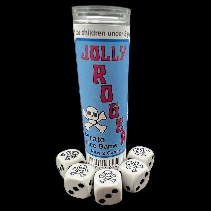 Koplow Opaque 5 x D6 Dice Game - Jolly Roger Pirate