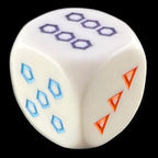 Koplow Opaque White - Shapes D6 Spot Dice