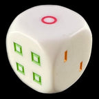 Koplow Opaque White - Shapes D6 Spot Dice