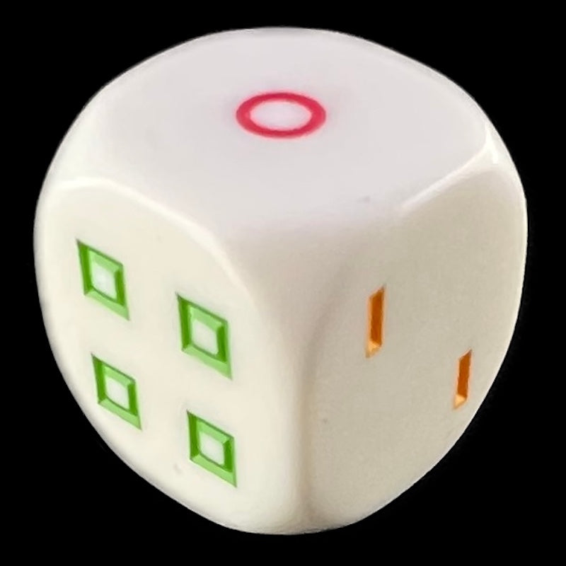 Koplow Opaque White - Shapes D6 Spot Dice