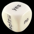 Koplow Opaque White Language - Decisions Yes No Maybe D6 Dice