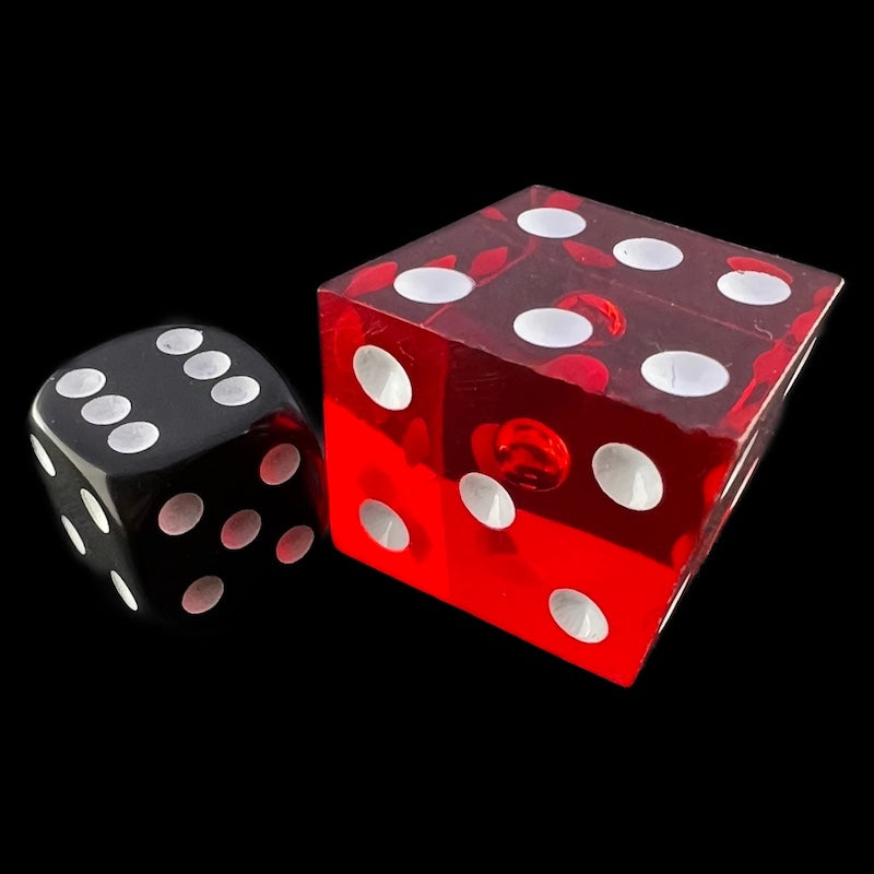 Koplow Transparent Red Crooked Casino 20-25mm D6 Spot Dice