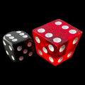 Koplow Transparent Red Crooked Casino 20-25mm D6 Spot Dice