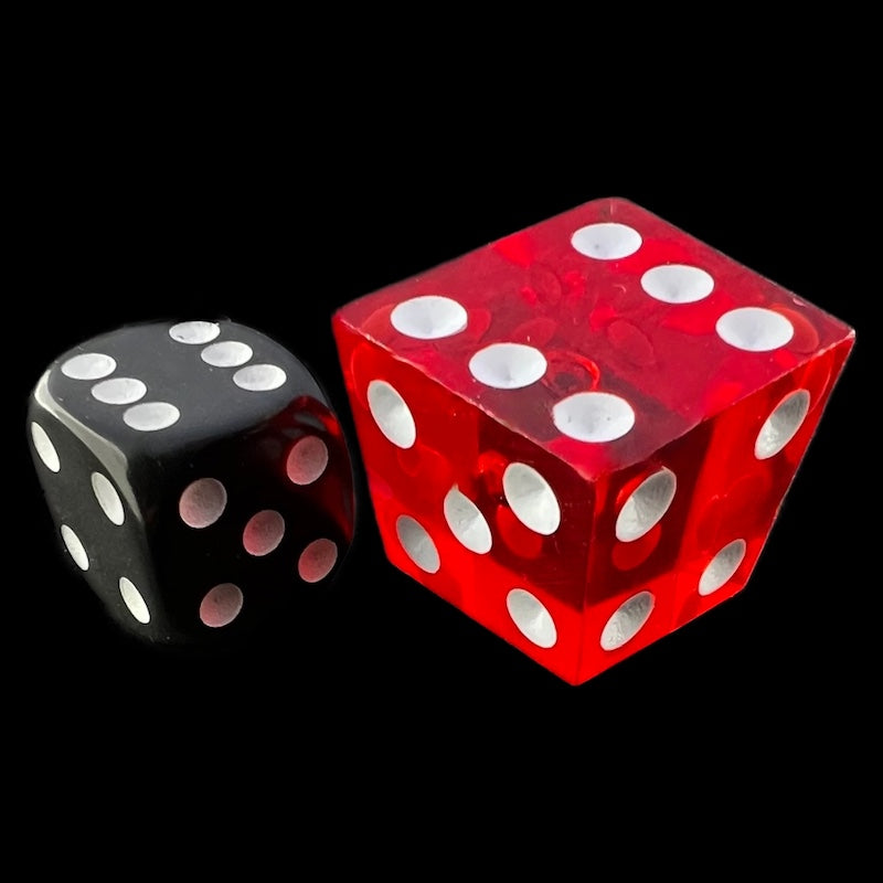 Koplow Transparent Red Crooked Casino 20-25mm D6 Spot Dice