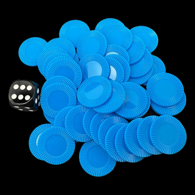 Koplow Casino Stacking Poker Chips Blue x 50