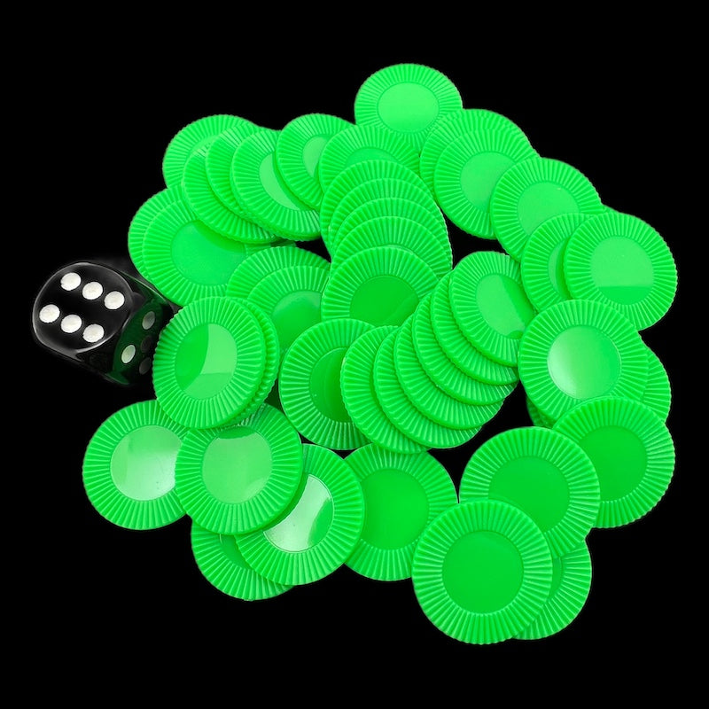 Koplow Casino Stacking Poker Chips Green x 50
