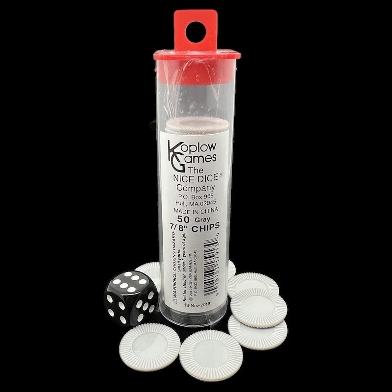 Koplow Casino Stacking Poker Chips Grey x 50