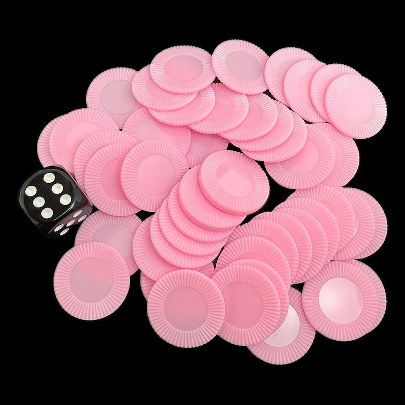 Koplow Casino Stacking Poker Chips Pink x 50