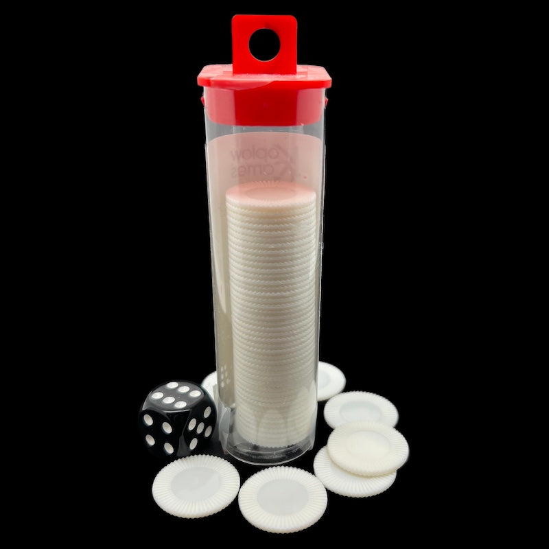 Koplow Casino Stacking Poker Chips White x 50