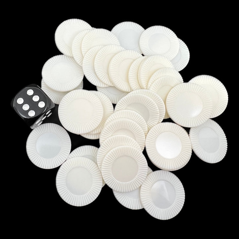 Koplow Casino Stacking Poker Chips White x 50