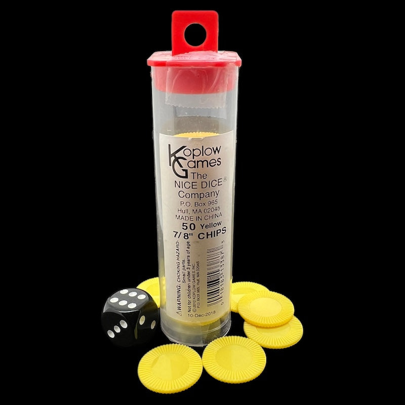Koplow Casino Stacking Poker Chips Yellow x 50