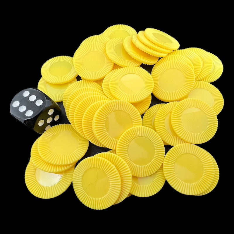 Koplow Casino Stacking Poker Chips Yellow x 50