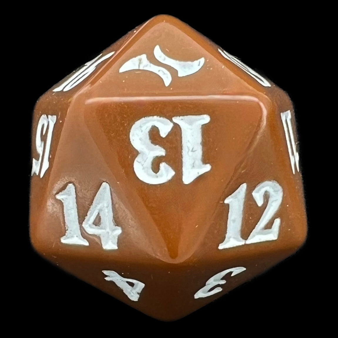 MTG Fate Reforged Opaque Brown Spindown / Countdown D20 Dice