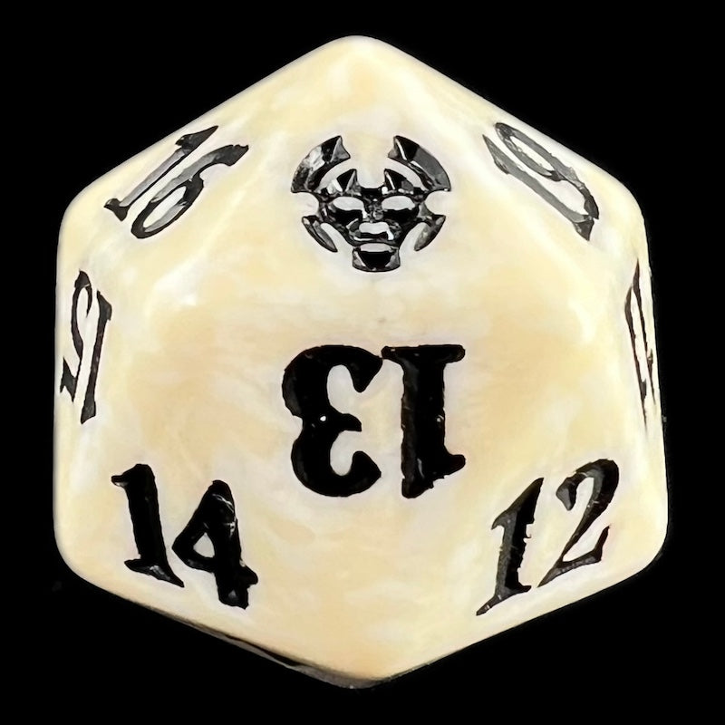 MTG Theros Beyond Death Opaque Ivory Spindown / Countdown D20 Dice