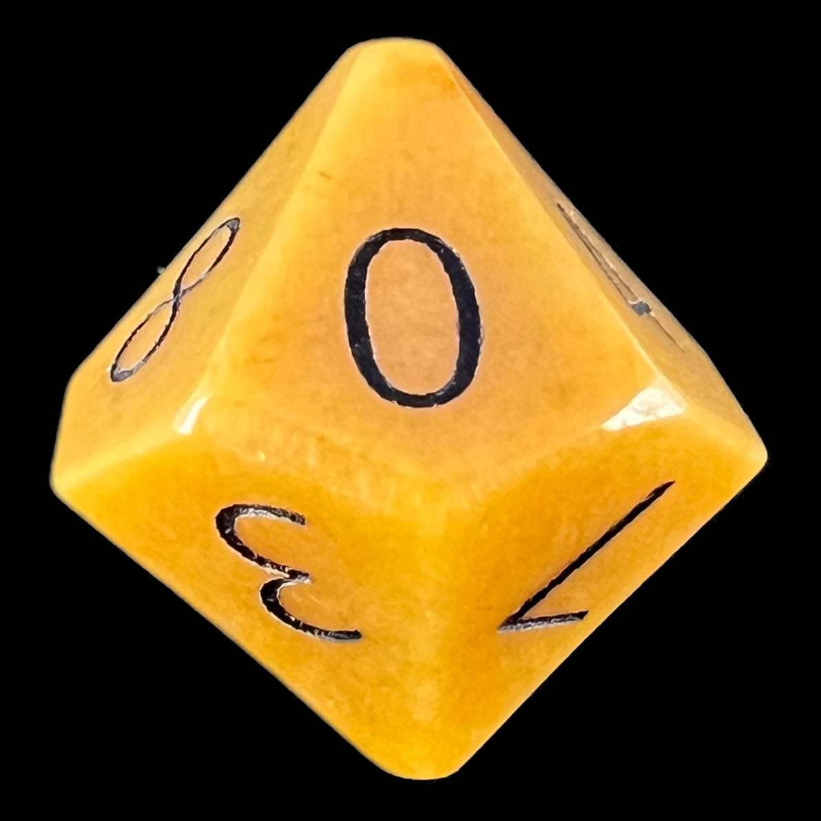 TDSO Gemstone Jade Yellow & Black D10 Dice