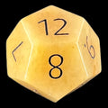 TDSO Gemstone Jade Yellow & Black D12 Dice
