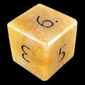 TDSO Gemstone Jade Yellow & Black D6 Dice