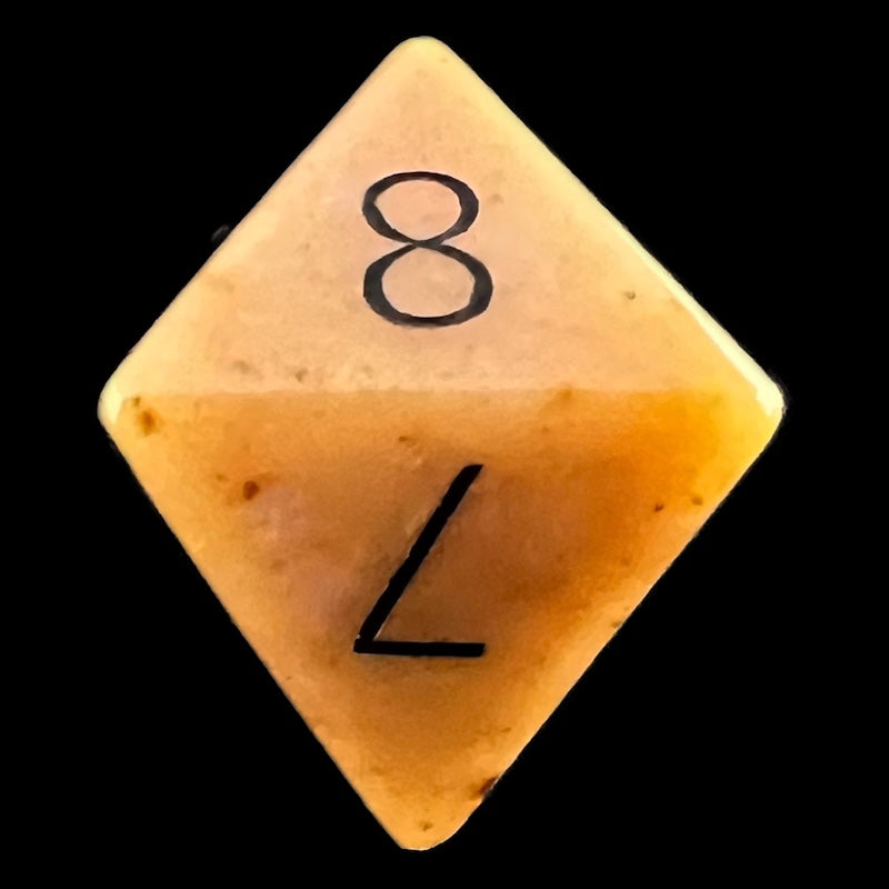 TDSO Gemstone Jade Yellow & Black D8 Dice