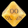 TDSO Gemstone Jade Yellow & Black Percentile Dice
