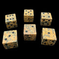 TDSO Gemstone Leopardskin Picture & Black 6 x D6 Dice Set