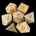 TDSO Gemstone Leopardskin Picture & Black 7 Dice Polyset