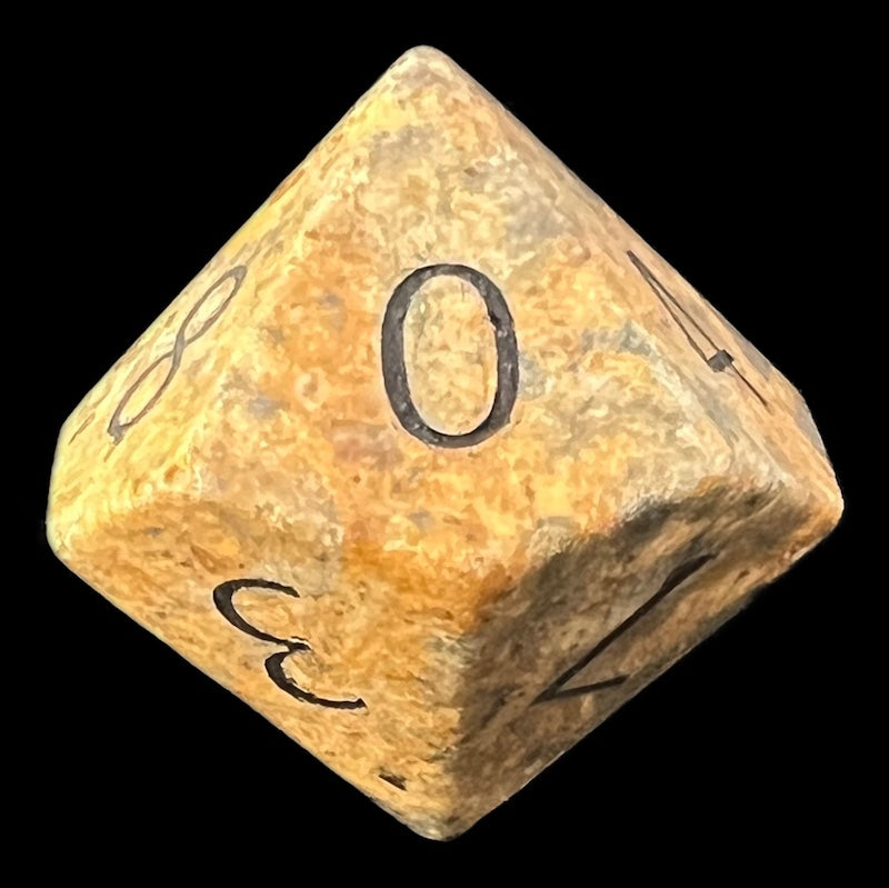 TDSO Gemstone Jasper Leopardskin & Black D10 Dice