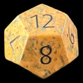 TDSO Gemstone Jasper Leopardskin & Black D12 Dice