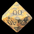 TDSO Gemstone Jasper Leopardskin & Black Percentile Dice