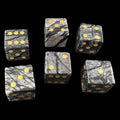 TDSO Gemstone Jasper Spiderweb & Gold 6 x D6 Dice Set