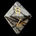 TDSO Gemstone Jasper Spiderweb & Gold D8 Dice