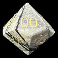 TDSO Gemstone Jasper Spiderweb & Gold Percentile Dice