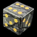 TDSO Gemstone Jasper Spiderweb & Gold 6 x D6 Dice Set