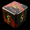 TDSO Gemstone Obsidian Mahogany & Gold D6 Dice