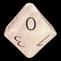 TDSO Gemstone Quartz Rose & Black D10 Dice