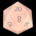TDSO Gemstone Quartz Rose & Black D20 Dice