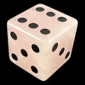 TDSO Gemstone Quartz Rose & Black D6 Spot Dice