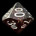 TDSO Glitter Amber Percentile Dice