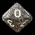 TDSO Glitter Black D10 Dice