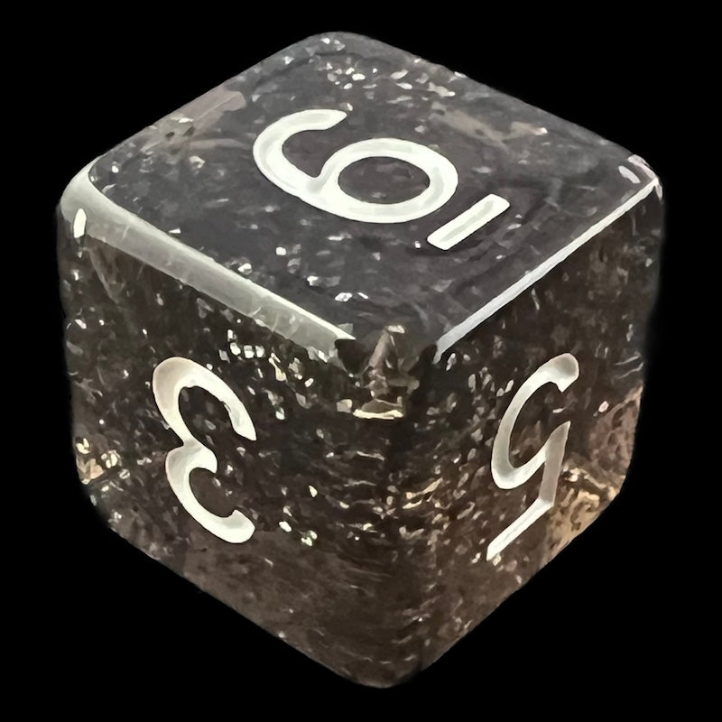 TDSO Glitter Black D6 Dice