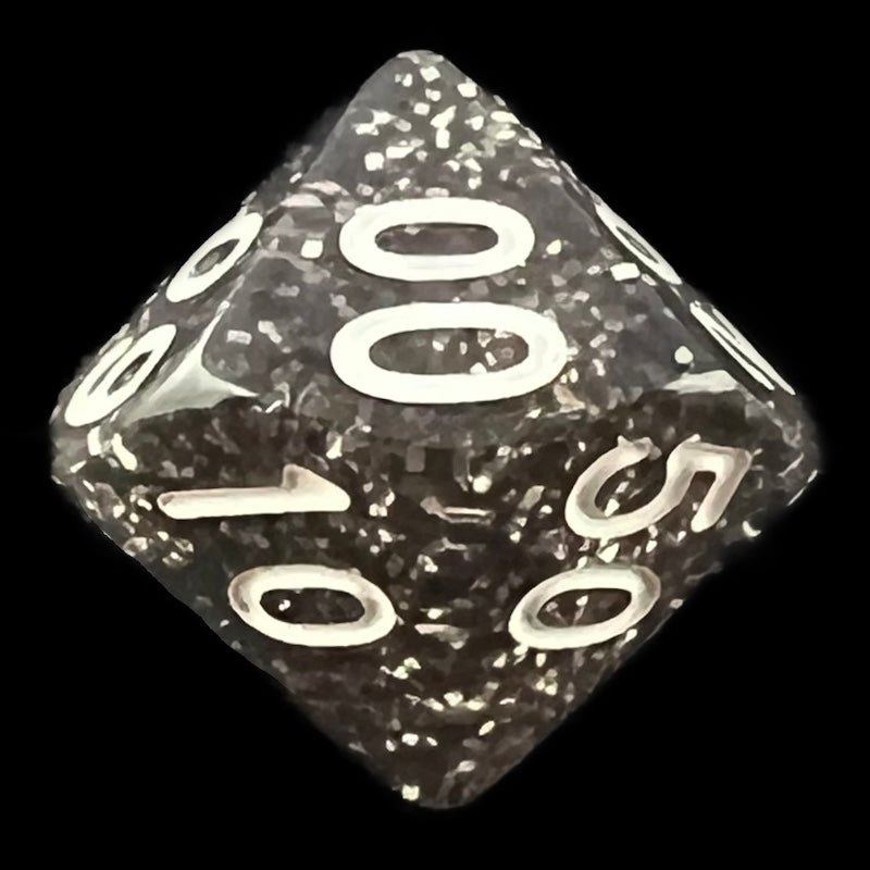 TDSO Glitter Black Percentile Dice