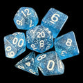 TDSO Glitter Blue 7 Dice Polyset