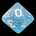 TDSO Glitter Blue D10 Dice
