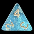 TDSO Glitter Blue D4 Dice